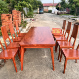 mẫu bàn ăn 8 ghế gỗ gõ đỏ