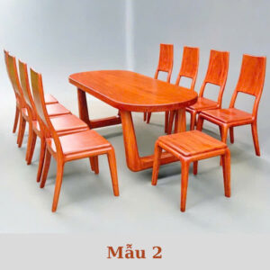 gỗ gõ đỏ làm bàn ghế ăn