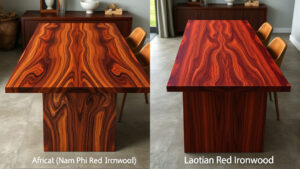 gỗ gõ đỏ nam phi và gỗ gõ đỏ lào