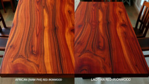 Phân Biệt Bàn Ăn Gỗ Gõ Đỏ Nam Phi Và Gỗ Gõ Đỏ Lào
