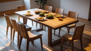 mẫu bàn ăn gỗ đẹp ở Bắc Giang