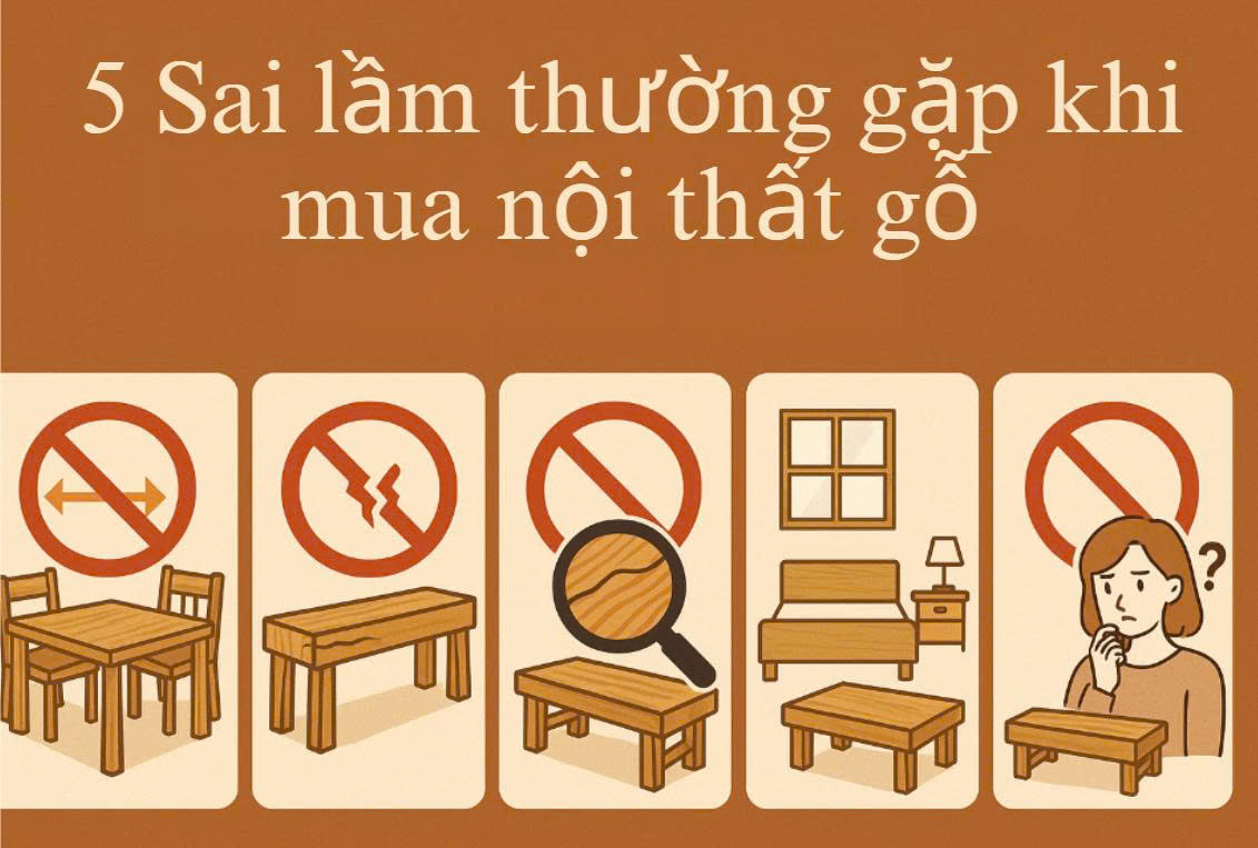 5 sai lầm khi mua nội thất gỗ nguyên khối
