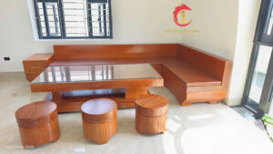 mẫu sofa gỗ gõ đỏ Pachy
