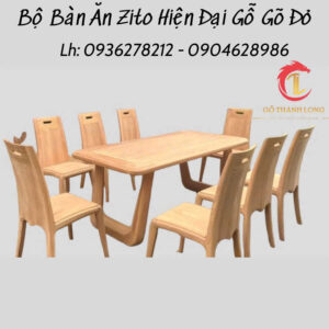 bàn ăn zito gỗ gõ đỏ hiện đại