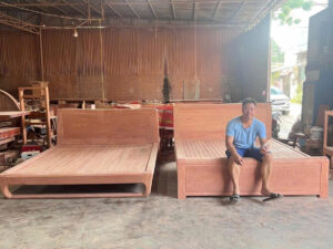 các mẫu giường mộc chưa sơn